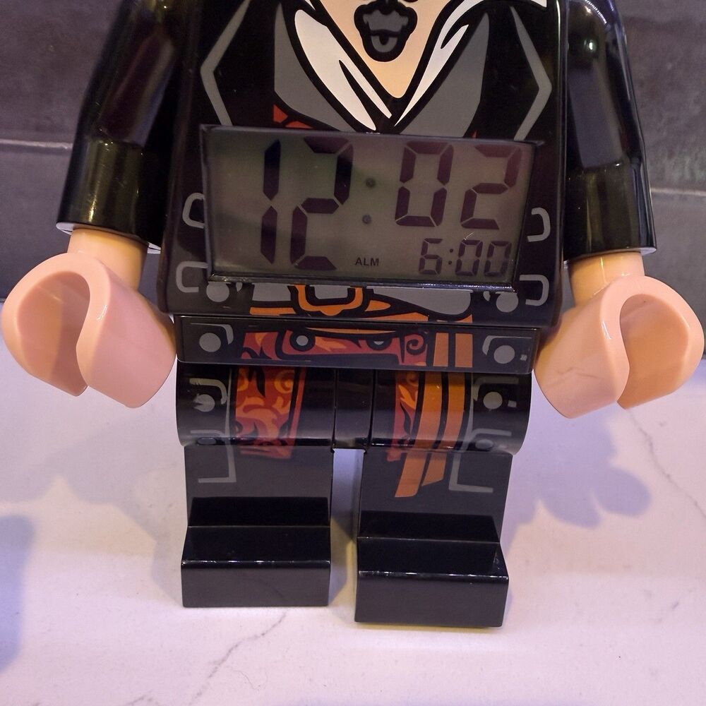 RARE! LEGO Pirates of the Caribbean BARBOSSA w/ Feather! ALARM CLOCK  ~ TESTED! - Picture 11 of 13